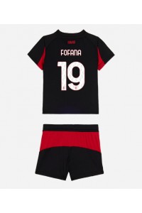 AC Milan Youssouf Fofana #19 Jalkapallovaatteet Lasten Kotipeliasu 2025-26 Lyhythihainen (+ Lyhyet housut)